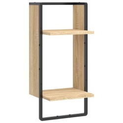vidaXL Estante de pared con barra roble Sonoma 30x25x65 cm