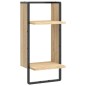 vidaXL Estante de pared con barra roble Sonoma 30x25x65 cm
