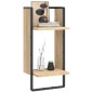 vidaXL Estante de pared con barra roble Sonoma 30x25x65 cm