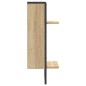vidaXL Estante de pared con barra roble Sonoma 30x25x65 cm