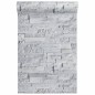 vidaXL Papel pintado de pared 3D aspecto piedra gris claro