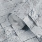 vidaXL Papel pintado de pared 3D aspecto piedra gris claro