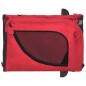 vidaXL Remolque de bicicleta mascotas hierro tela Oxford rojo negro