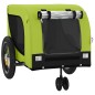vidaXL Remolque de bicicleta mascotas hierro tela Oxford verde negro vidaXL Remolque de bicicleta mascotas hierro tela Oxford verde negro