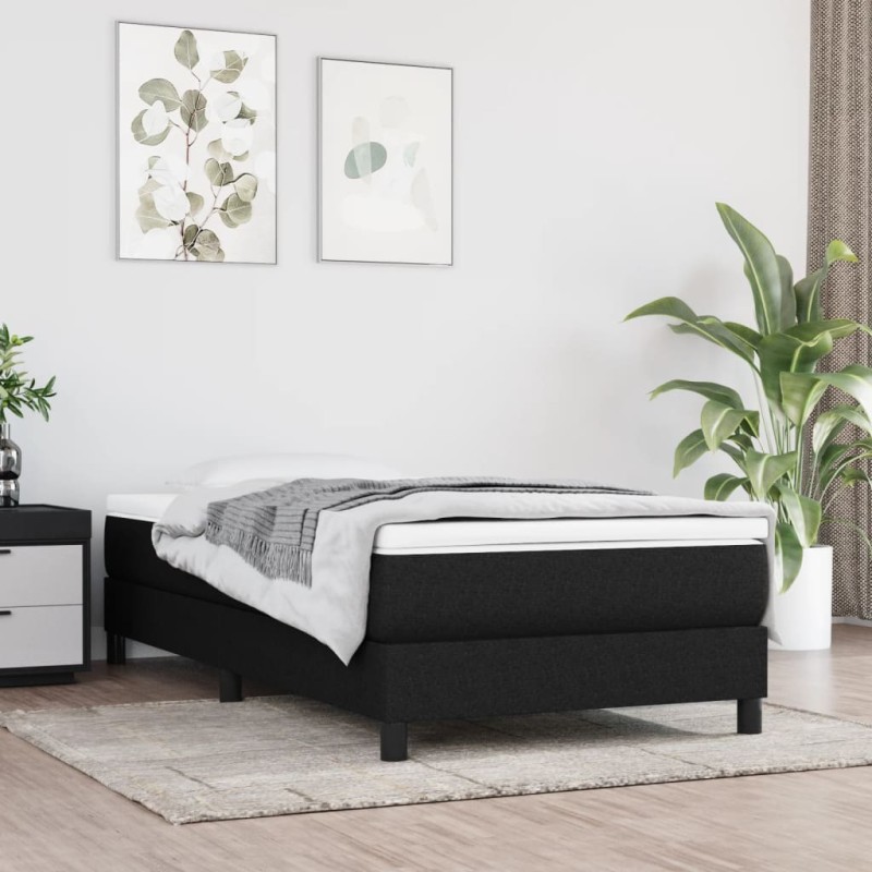 vidaXL Estructura de cama box spring tela negro 90x190 cm vidaXL Estructura de cama box spring tela negro 90x190 cm