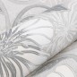vidaXL Papel pintado de pared 3D estampado de flores gris vidaXL Papel pintado de pared 3D estampado de flores gris
