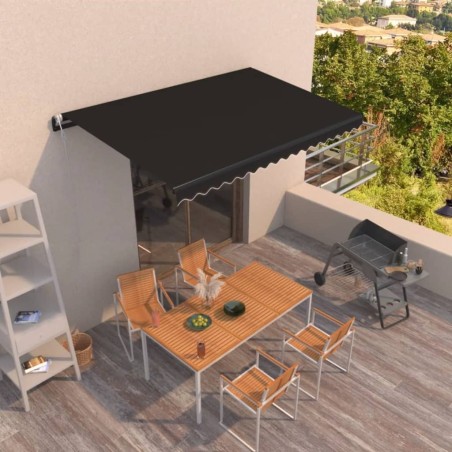 vidaXL Toldo retráctil automático gris antracita 400x350 cm
