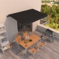 vidaXL Toldo retráctil automático gris antracita 400x350 cm