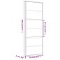 vidaXL Puerta corredera dorada de vidrio ESG transparente y aluminio