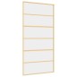 vidaXL Puerta corredera dorada de vidrio ESG transparente y aluminio vidaXL Puerta corredera dorada de vidrio ESG transparente y aluminio