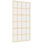 vidaXL Puerta corredera dorada de vidrio ESG transparente y aluminio vidaXL Puerta corredera dorada de vidrio ESG transparente y aluminio