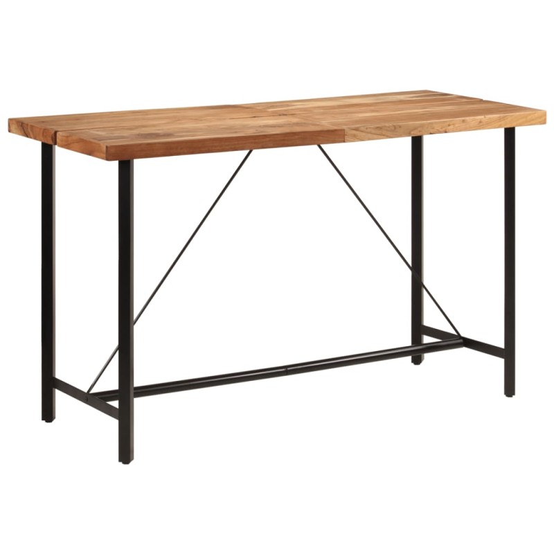 vidaXL Mesa alta de hierro y madera maciza de acacia 180x70x107 cm vidaXL Mesa alta de hierro y madera maciza de acacia 180x70x107 cm