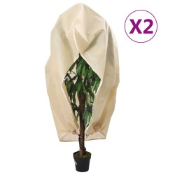vidaXL Cubiertas para plantas con cremallera 2 uds 70 g/m² 3,93x3,5 m