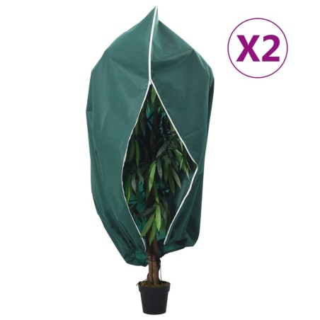 vidaXL Cubiertas para plantas con cremallera 2 uds 70 g/m² 2,36x2 m