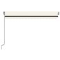 vidaXL Toldo manual retráctil con LED color crema 400x350 cm vidaXL Toldo manual retráctil con LED color crema 400x350 cm