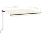 vidaXL Toldo manual retráctil con LED color crema 400x350 cm vidaXL Toldo manual retráctil con LED color crema 400x350 cm