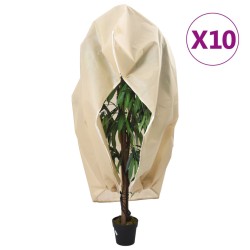 vidaXL Cubiertas para plantas con cremallera 10 uds 70 g/m² 3,93x3 m