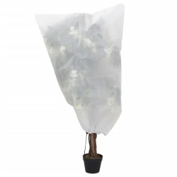 vidaXL Cubiertas para plantas con cordón 8 uds 70 g/m² 0,8x0,8 m