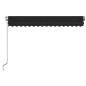 vidaXL Toldo automático LED sensor de viento gris antracita 400x350 cm vidaXL Toldo automático LED sensor de viento gris antracita 400x350 cm