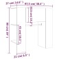 vidaXL Mueble de recibidor contrachapada roble ahumado 97,5x37x99 cm