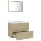 vidaXL Juego de muebles de baño madera de ingeniería roble Sonoma vidaXL Juego de muebles de baño madera de ingeniería roble Sonoma