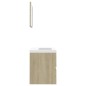 vidaXL Juego de muebles de baño madera de ingeniería roble Sonoma vidaXL Juego de muebles de baño madera de ingeniería roble Sonoma