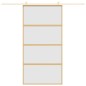 vidaXL Puerta corredera dorada de vidrio ESG esmerilado y aluminio vidaXL Puerta corredera dorada de vidrio ESG esmerilado y aluminio