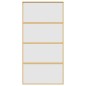 vidaXL Puerta corredera dorada de vidrio ESG esmerilado y aluminio vidaXL Puerta corredera dorada de vidrio ESG esmerilado y aluminio