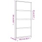 vidaXL Puerta corredera dorada de vidrio ESG esmerilado y aluminio vidaXL Puerta corredera dorada de vidrio ESG esmerilado y aluminio