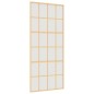 vidaXL Puerta corredera dorada vidrio ESG esmerilado aluminio 90x205cm vidaXL Puerta corredera dorada vidrio ESG esmerilado aluminio 90x205cm