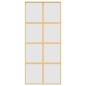 vidaXL Puerta corredera dorada vidrio ESG esmerilado aluminio 90x205cm vidaXL Puerta corredera dorada vidrio ESG esmerilado aluminio 90x205cm