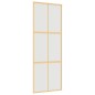 vidaXL Puerta corredera dorada vidrio ESG esmerilado aluminio 76x205cm vidaXL Puerta corredera dorada vidrio ESG esmerilado aluminio 76x205cm