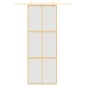 vidaXL Puerta corredera dorada vidrio ESG esmerilado aluminio 76x205cm vidaXL Puerta corredera dorada vidrio ESG esmerilado aluminio 76x205cm