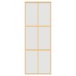 vidaXL Puerta corredera dorada vidrio ESG esmerilado aluminio 76x205cm vidaXL Puerta corredera dorada vidrio ESG esmerilado aluminio 76x205cm