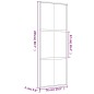 vidaXL Puerta corredera dorada vidrio ESG esmerilado aluminio 76x205cm vidaXL Puerta corredera dorada vidrio ESG esmerilado aluminio 76x205cm