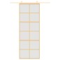 vidaXL Puerta corredera dorada vidrio ESG esmerilado aluminio 76x205cm vidaXL Puerta corredera dorada vidrio ESG esmerilado aluminio 76x205cm