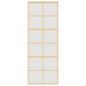 vidaXL Puerta corredera dorada vidrio ESG esmerilado aluminio 76x205cm vidaXL Puerta corredera dorada vidrio ESG esmerilado aluminio 76x205cm