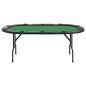 vidaXL Mesa de póquer plegable para 10 jugadores verde 206x106x75 cm vidaXL Mesa de póquer plegable para 10 jugadores verde 206x106x75 cm