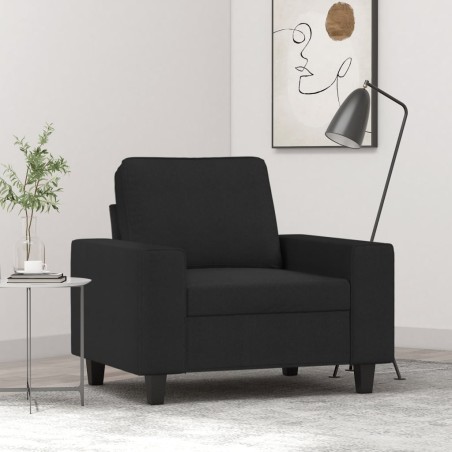 vidaXL Sillón de tela negro 60 cm