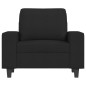 vidaXL Sillón de tela negro 60 cm vidaXL Sillón de tela negro 60 cm