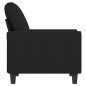 vidaXL Sillón de tela negro 60 cm vidaXL Sillón de tela negro 60 cm
