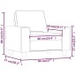 vidaXL Sillón de tela negro 60 cm vidaXL Sillón de tela negro 60 cm