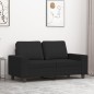vidaXL Sofá de 2 plazas de tela negro 120 cm vidaXL Sofá de 2 plazas de tela negro 120 cm