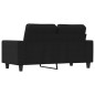 vidaXL Sofá de 2 plazas de tela negro 120 cm vidaXL Sofá de 2 plazas de tela negro 120 cm