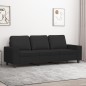 vidaXL Sofá de 3 plazas de tela negro 180 cm vidaXL Sofá de 3 plazas de tela negro 180 cm