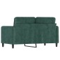 vidaXL Sofá de 2 plazas de terciopelo verde oscuro 120 cm vidaXL Sofá de 2 plazas de terciopelo verde oscuro 120 cm