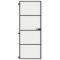 vidaXL Puerta interior delgada negra vidrio y aluminio 76x201,5 cm vidaXL Puerta interior delgada negra vidrio y aluminio 76x201,5 cm