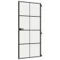 vidaXL Puerta interior delgada negra vidrio y aluminio 93x201,5 cm vidaXL Puerta interior delgada negra vidrio y aluminio 93x201,5 cm