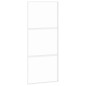 vidaXL Puerta corredera vidrio templado y aluminio blanca 90x205 cm vidaXL Puerta corredera vidrio templado y aluminio blanca 90x205 cm