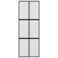vidaXL Puerta corredera vidrio templado y aluminio negra 76x205 cm